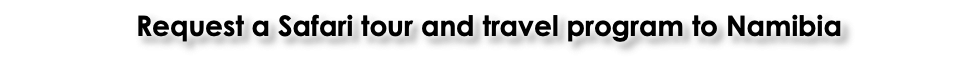 Request a Safari tour and travel program to Namibia